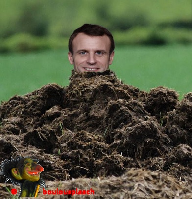 Macron dans du fumier