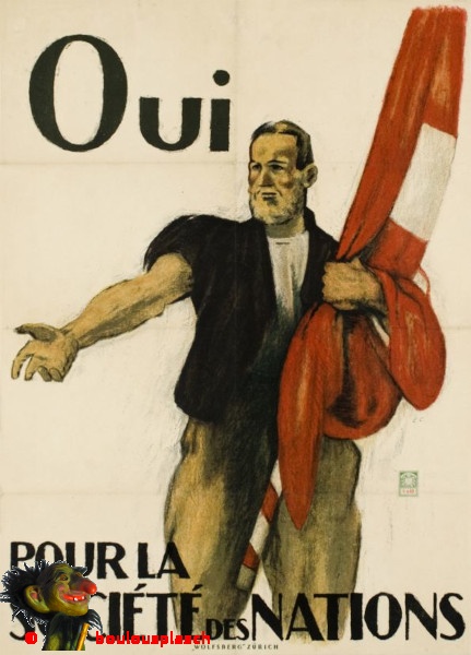 affiche pour suisse a la sdn 1920